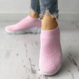 White All Season Elastic Cloth Sneaker
