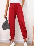 Plus Size Women Plain Casual Bloom Pants