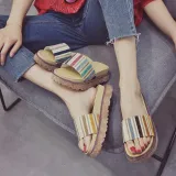 Women Creepers Slippers Casual Comfort Peep Toe Shoes