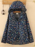 Hoodie Lapel Casual Paneled Long Sleeve Coat