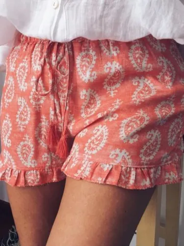 Printed Cotton-Blend Pants