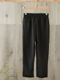 Plus Size Women Solid Loose Casual Pants