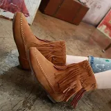 Women Tassel Booties  Casual Comfort Shoes