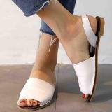 Women PU Sandals Casual Peep Toe Outdoor Shoes