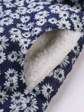 Daisy Printed Hoodie Coat