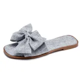 Women Canvas Slippers Casual Bowknot Espadrille Shoes