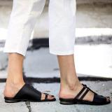 Women PU Sandals Casual Slip On Plus Size Shoes