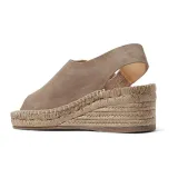 Women Arc Suede Espadrille Wedge Sandals