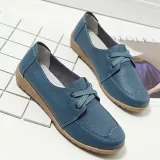 Women PU Loafers Casual Comfort Slip On Shoes