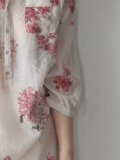 Casual 3/4 Sleeve Floral Blouse