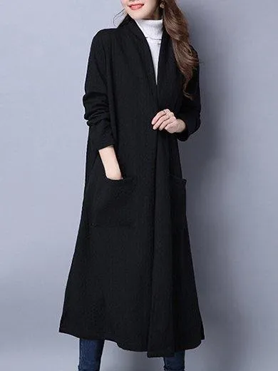 Thickened Long Sleeve Jacket Long Cardigan