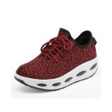 Breathable Mesh Lace Up Height Increasing Sport Platform Casual Shoes