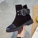 Women Chunky Heel Suede Adjustable Buckle Spring/Fall Daily Boots