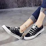 Women Fabric Sneakers Casual Comfort Lace Up Shoes