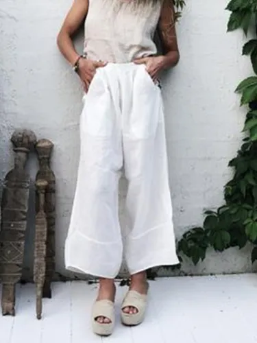 Casual Solid Pants
