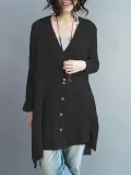Plus Size Solid Color Casual Blouse