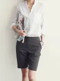 Casual Long Sleeve Loose Linen Blouse