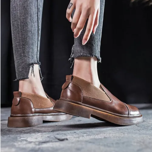 Women Casual Panel Summer Low Heel Oxfords Shoes