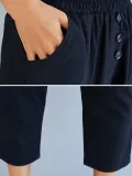 Plus Size Women Plain Casual Pants
