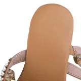 Light Brown Artificial Pu Flat Heel Holiday Sandals