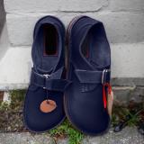 Women Soft Leather Adjustable Buckle Flat Loft Shoes