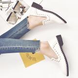 Women Patent leather Rivet Low Heel Loafers Casual Comfort Shoes