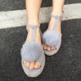 Plus Size Peep Toe Adjustable Buckle Sandals