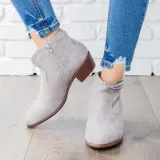 Women Low Heel Ankle Booties Comfort Plus Size