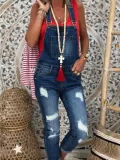 Square Neck Cotton-Blend Casual One-Pieces