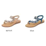 Rhinestone Clip Toe Bohemia Sandals