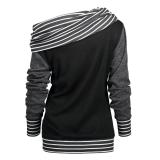 Long Sleeve Striped Casual Blouse & Shirts
