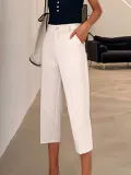Plus Size Women Plain Casual Pants