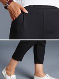 Plus Size Women Plain Casual Pants