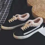 Women Casual Flocking Sneakers Athletic Shoes Artificial Suede Booties