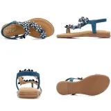 Rhinestone Clip Toe Bohemia Sandals