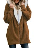Women Fluffy Sherpa Coat Sweet Hoodie Teddy Bear Coats