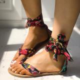Fashion Strappy Top Post Flat Sandals