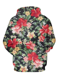 Hoodie Long Sleeve Floral-Print Floral Hoodies