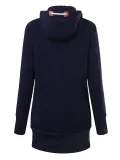 Women Long Sleeve Zipper Casual Hooded Pocket Coats