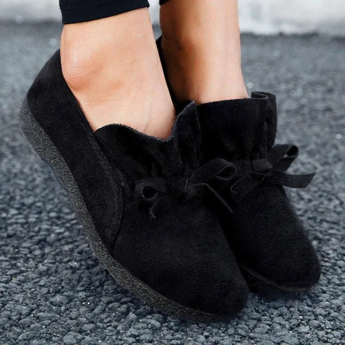 Women's Flat Shoes Round Toe Casual Bowknot Non-slip Flats
