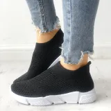 White All Season Elastic Cloth Sneaker