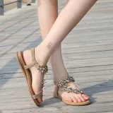 Rhinestone Clip Toe Bohemia Sandals