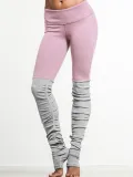 Multi Color Sports Breathable Paneled Thread Legging