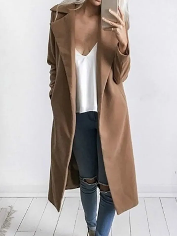Shawl Collar Polyester Elegant Solid Blazer
