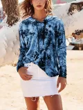 Long Sleeve Hooded Floral Printed Hoodies