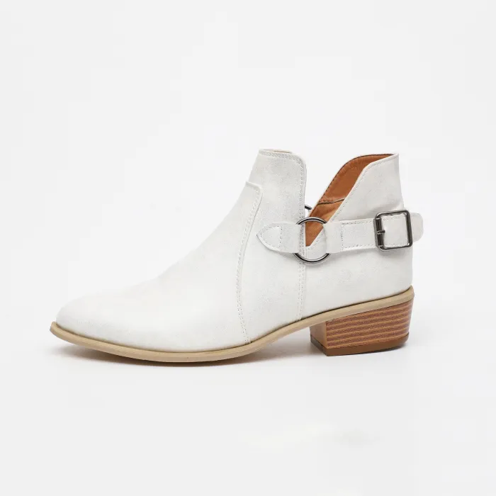 Women PU Booties Casual Comfort New Fashion Thick Shoes