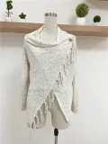 Women Fringed Casual Solid Long Sleeve Cardigan