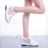 Women PU Lace Sneakers Casual Comfort Lace Up Shoes