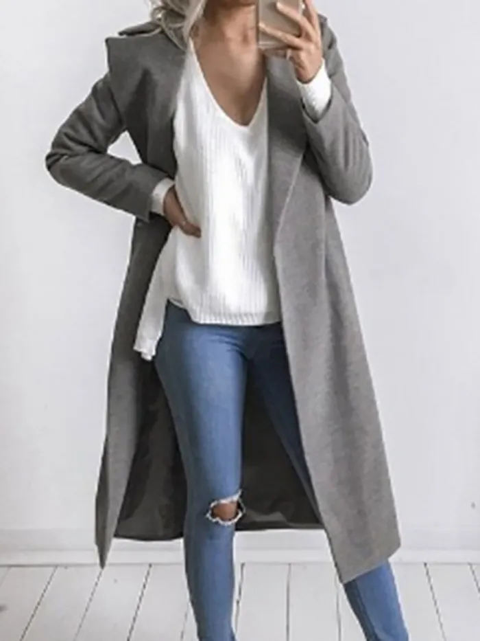 Shawl Collar Polyester Elegant Solid Blazer