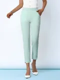 Plus Size Women Solid Casual Pants